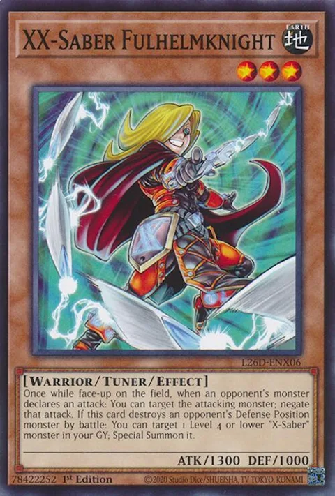 XX-Saber Fulhelmknight L26D-ENX06 Yu-Gi-Oh card from Legendary Modern Decks 2026