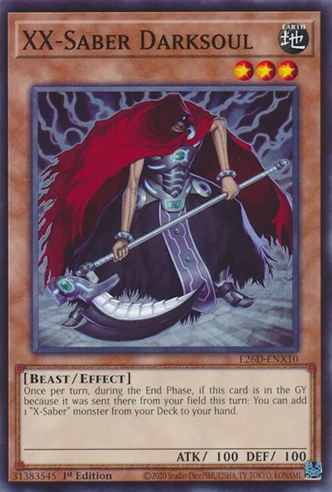 XX-Saber Darksoul L26D-ENX10 Yu-Gi-Oh card from Legendary Modern Decks 2026
