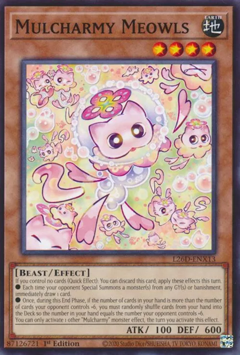 Mulcharmy Meowls L26D-ENX13 Yu-Gi-Oh card from Legendary Modern Decks 2026