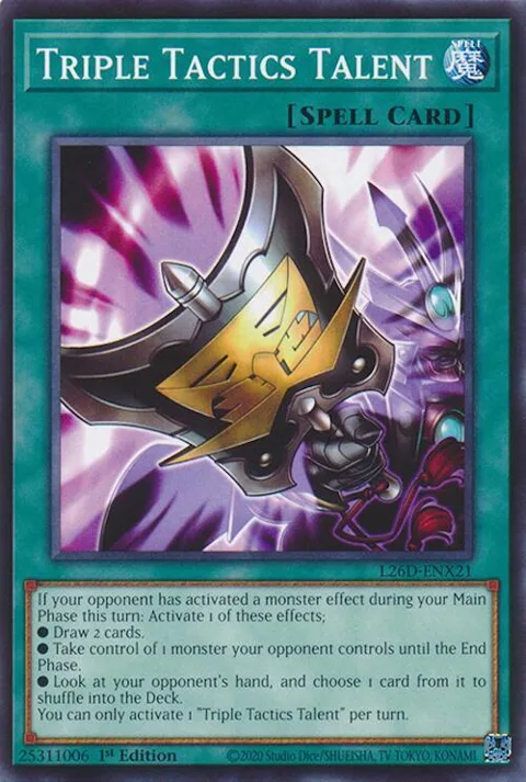 Triple Tactics Talent L26D-ENX21 Yu-Gi-Oh card from Legendary Modern Decks 2026