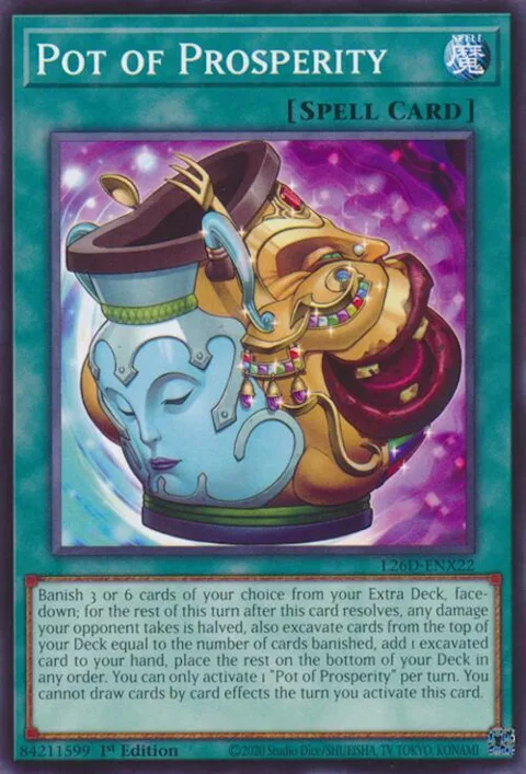 Pot of Prosperity L26D-ENX22 Yu-Gi-Oh card from Legendary Modern Decks 2026