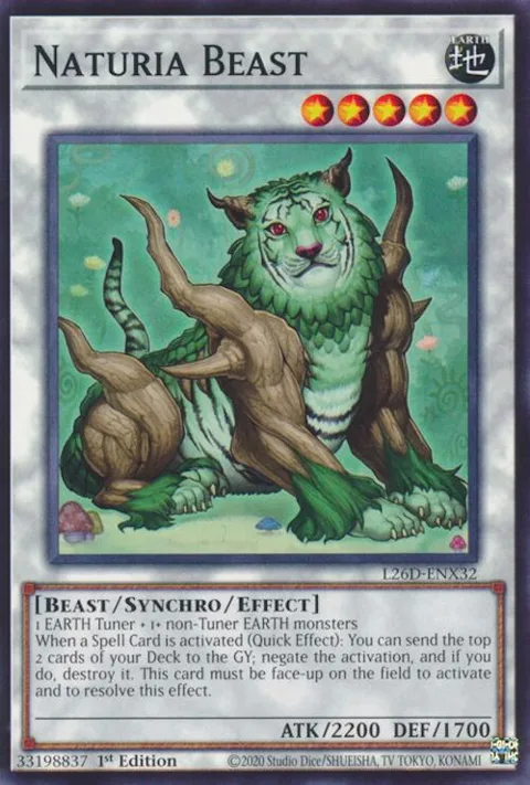 Naturia Beast L26D-ENX32 Yu-Gi-Oh card from Legendary Modern Decks 2026