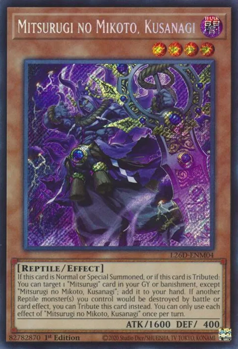 Mitsurugi no Mikoto, Kusanagi L26D-ENM04 Yu-Gi-Oh card from Legendary Modern Decks 2026
