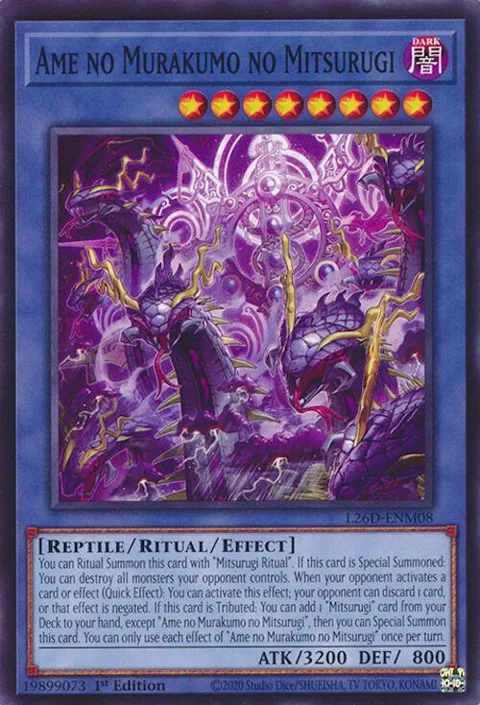 Ame no Murakumo no Mitsurugi L26D-ENM08 Yu-Gi-Oh card from Legendary Modern Decks 2026