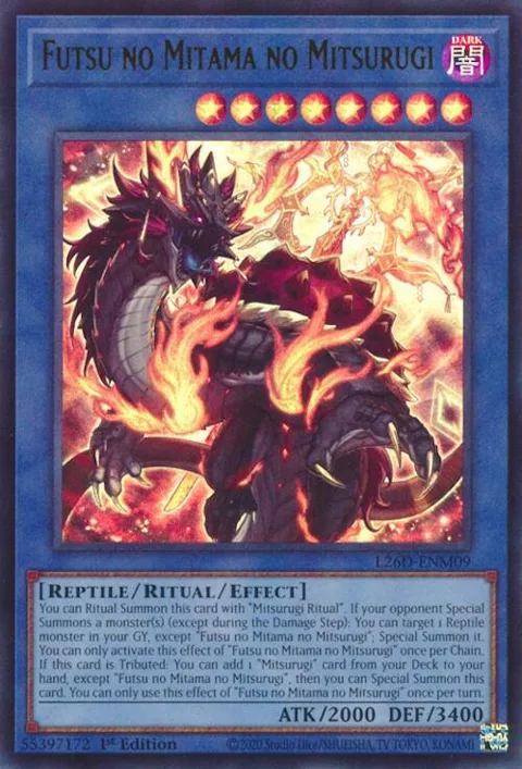 Futsu no Mitama no Mitsurugi L26D-ENM09 Yu-Gi-Oh card from Legendary Modern Decks 2026