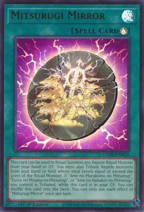 Mitsurugi Mirror L26D-ENM16 Yu-Gi-Oh card from Legendary Modern Decks 2026