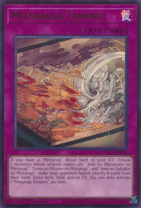 Mitsurugi Tempest L26D-ENM21 Yu-Gi-Oh card from Legendary Modern Decks 2026