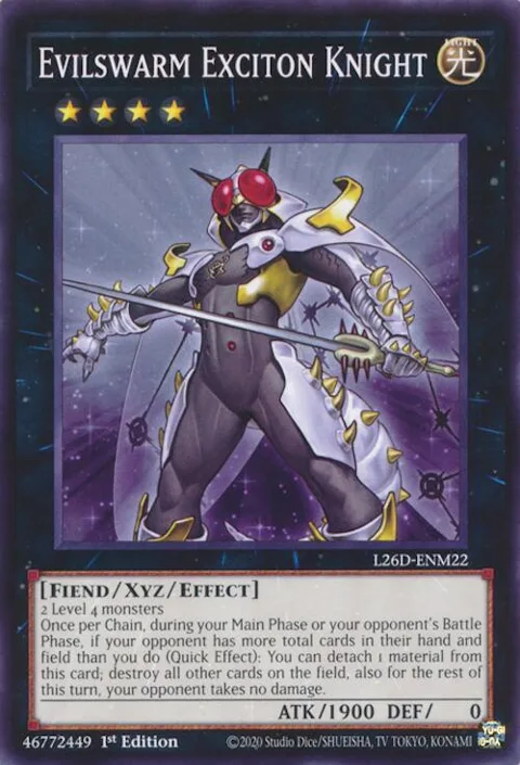 Evilswarm Exciton Knight L26D-ENM22 Yu-Gi-Oh card from Legendary Modern Decks 2026
