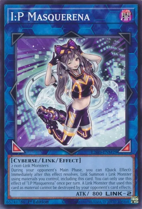 I:P Masquerena L26D-ENM29 Yu-Gi-Oh card from Legendary Modern Decks 2026