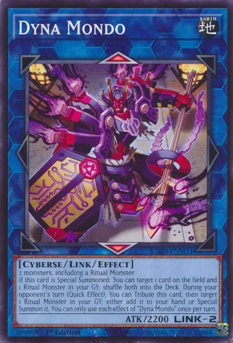 Dyna Mondo L26D-ENM31 Yu-Gi-Oh card from Legendary Modern Decks 2026