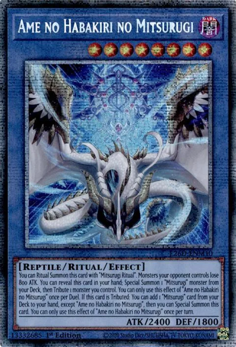Ame no Habakiri no Mitsurugi Starlight Rare L26D-ENM10 Yu-Gi-Oh card from Legendary Modern Decks 2026