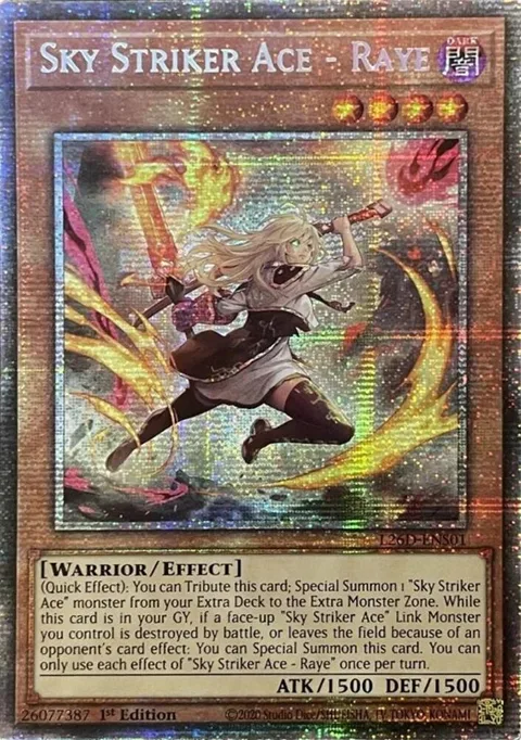 Sky Striker Ace - Raye Alt Art Starlight Rare L26D-ENS01 Yu-Gi-Oh card from Legendary Modern Decks 2026