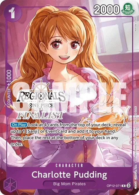 Charlotte Pudding Regionals Finalist Card Set 26-27 OP12-071 One Piece card from One Piece Promotion Cards