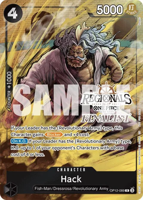 Hack Regionals Finalist Card Set 26-27 OP12-089 One Piece card from One Piece Promotion Cards