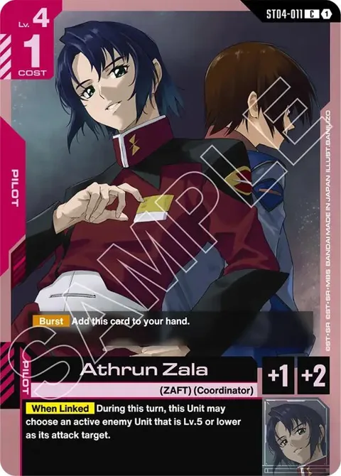 Athrun Zala ST04-011 ST09 Gundam card from Starter Deck 09: Destiny Ignition