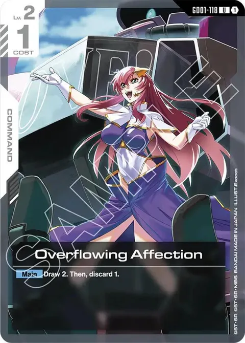 Overflowing Affection GD01-118 ST09 Gundam card from Starter Deck 09: Destiny Ignition