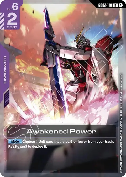 Awakened Power GD02-110 ST09 Gundam card from Starter Deck 09: Destiny Ignition