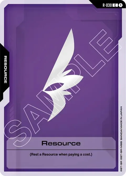 Resource R-030 Gundam card from Starter Deck 09: Destiny Ignition