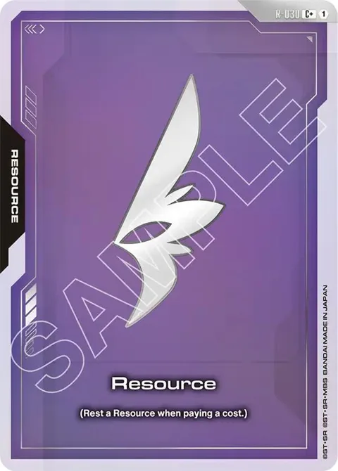 Resource C+ R-030 Gundam card from Starter Deck 09: Destiny Ignition