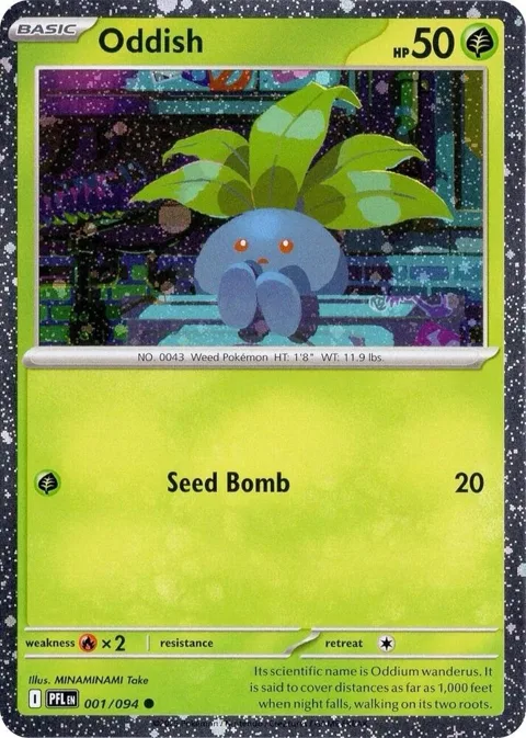 Oddish Cosmos Holo #001/094 Holofoil Pokémon card from Miscellaneous Cards & Products