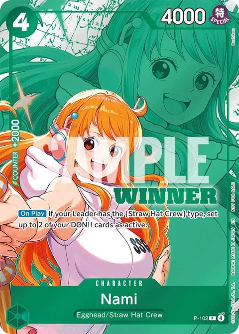Nami Winner Pack 2026 Vol. 2 P-102 One Piece card from One Piece Promotion Cards
