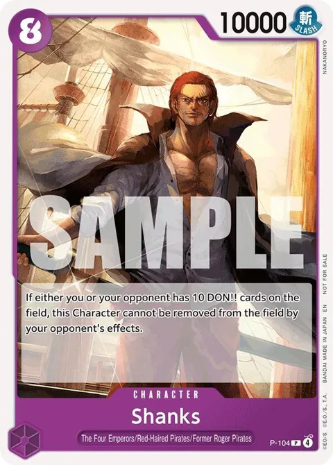Shanks Tournament Pack 2026 Vol. 2 P-104 One Piece card from One Piece Promotion Cards