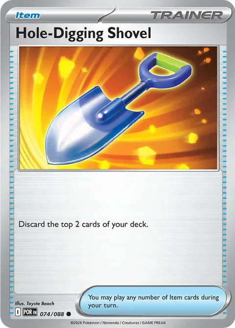 Hole-Digging Shovel #074/088 Reverse Holofoil Pokémon card from Perfect Order
