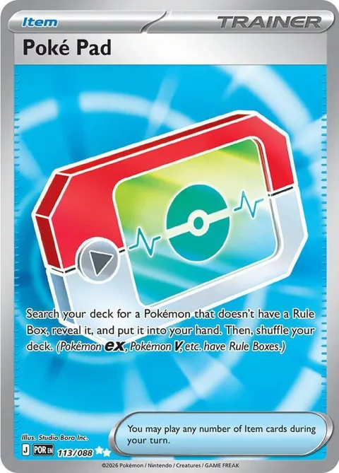 Poke Pad #113/088 Holofoil Pokémon card from Perfect Order