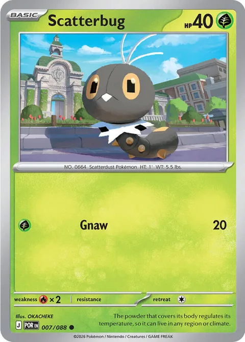 Scatterbug #007/088 Pokémon card from Perfect Order