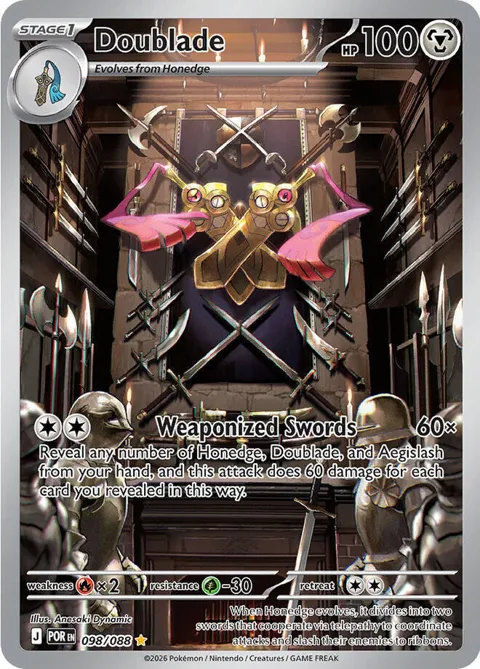 Doublade #098/088 Holofoil Pokémon card from Perfect Order
