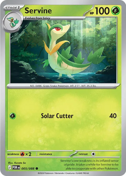 Servine #005/088 Pokémon card from Perfect Order
