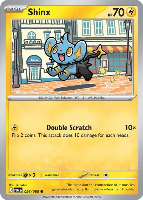 Shinx #026/088 Pokémon card from Perfect Order