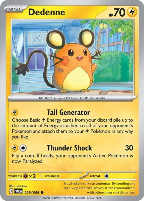 Dedenne #029/088 Pokémon card from Perfect Order