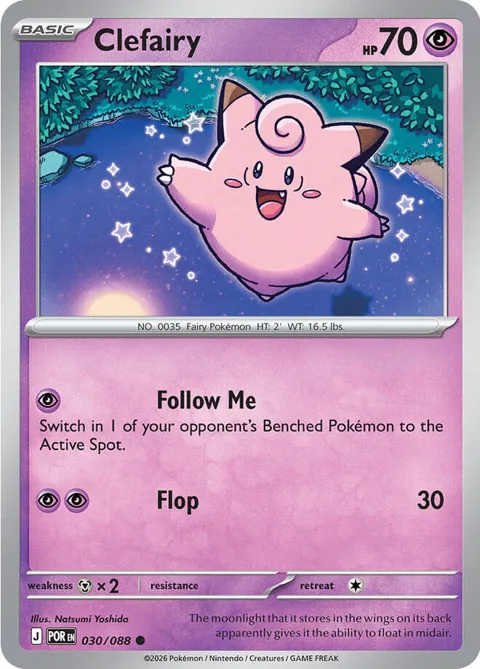 Clefairy #030/088 Pokémon card from Perfect Order