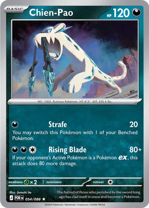 Chien-Pao #054/088 Reverse Holofoil Pokémon card from Perfect Order