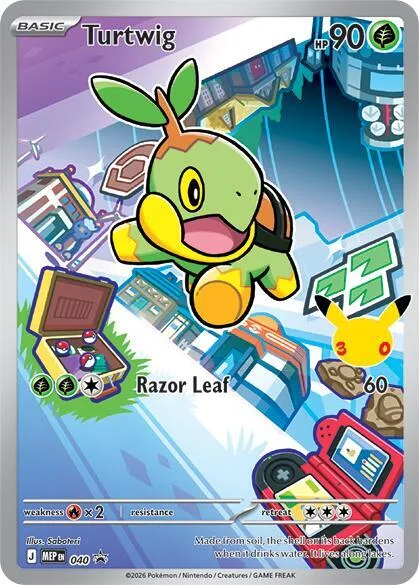 Turtwig #040 Holofoil Pokémon card from Mega Evolution Promo
