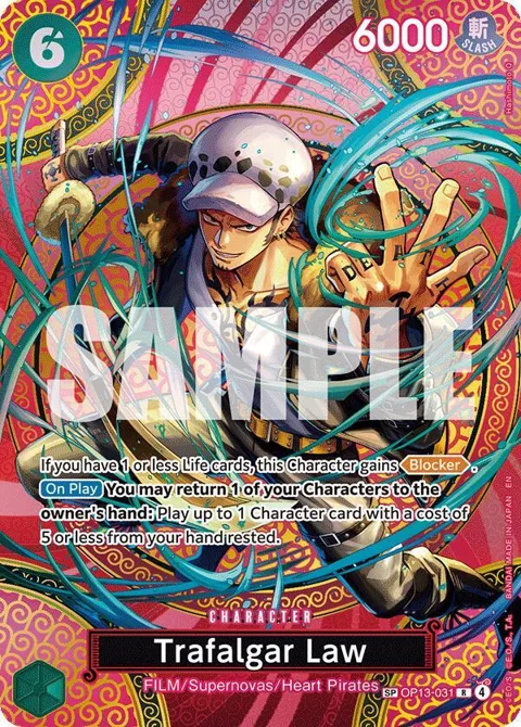 Trafalgar Law SP OP13-031 One Piece card from Adventure on Kami's Island