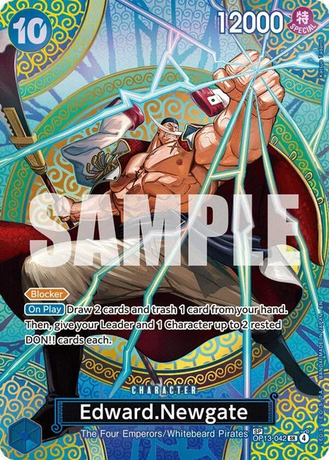 Edward.Newgate SP OP13-042 One Piece card from Adventure on Kami's Island