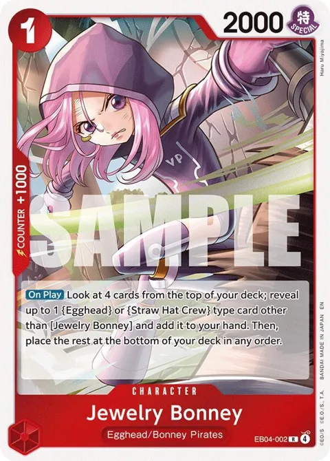Jewelry Bonney EB04-002 One Piece card from Adventure on Kami's Island