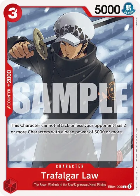 Trafalgar Law EB04-005 One Piece card from Adventure on Kami's Island