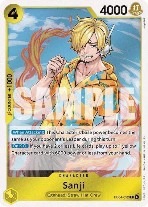 Sanji EB04-052 One Piece card from Adventure on Kami's Island