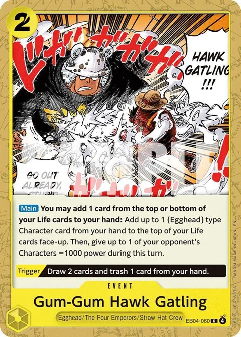 Gum-Gum Hawk Gatling EB04-060 One Piece card from Adventure on Kami's Island
