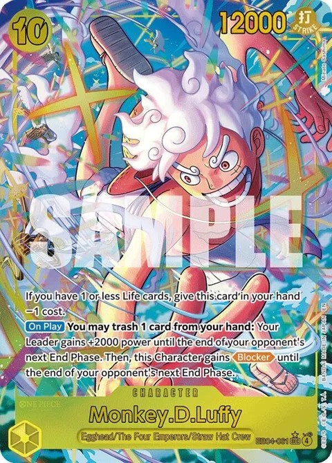 Monkey.D.Luffy Alt Art EB04-061 One Piece card from Adventure on Kami's Island
