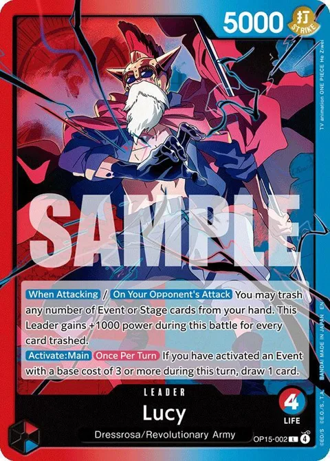 Lucy OP15-002 One Piece card from Adventure on Kami's Island