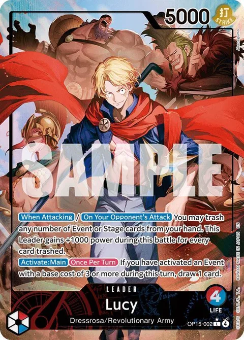 Lucy Alt Art OP15-002 One Piece card from Adventure on Kami's Island