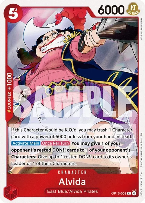 Alvida OP15-003 One Piece card from Adventure on Kami's Island