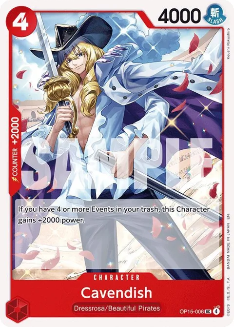 Cavendish OP15-006 One Piece card from Adventure on Kami's Island