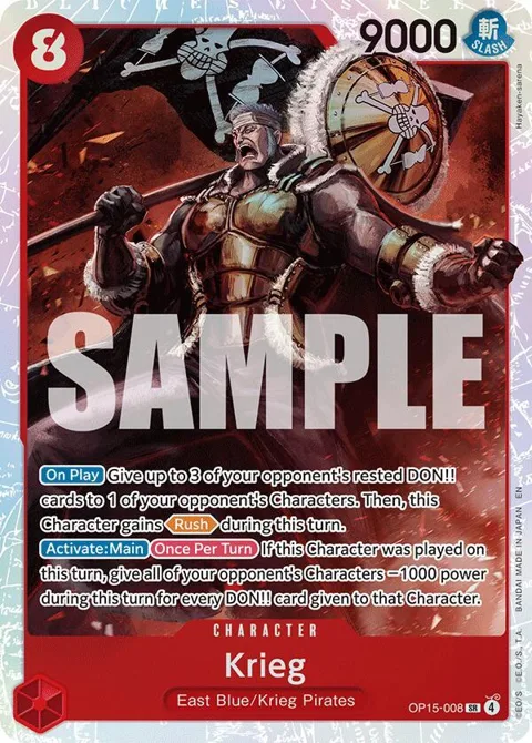 Krieg OP15-008 One Piece card from Adventure on Kami's Island