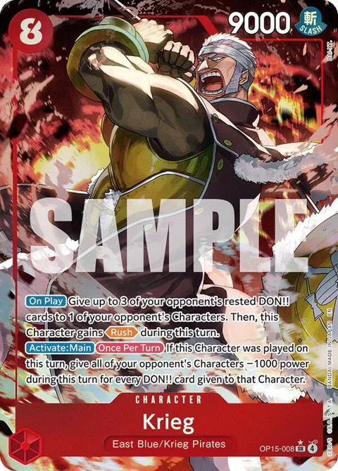 Krieg Alt Art OP15-008 One Piece card from Adventure on Kami's Island