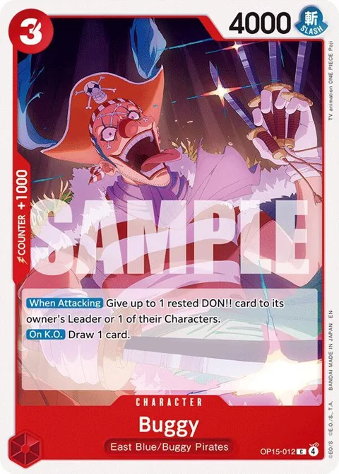 Buggy OP15-012 One Piece card from Adventure on Kami's Island